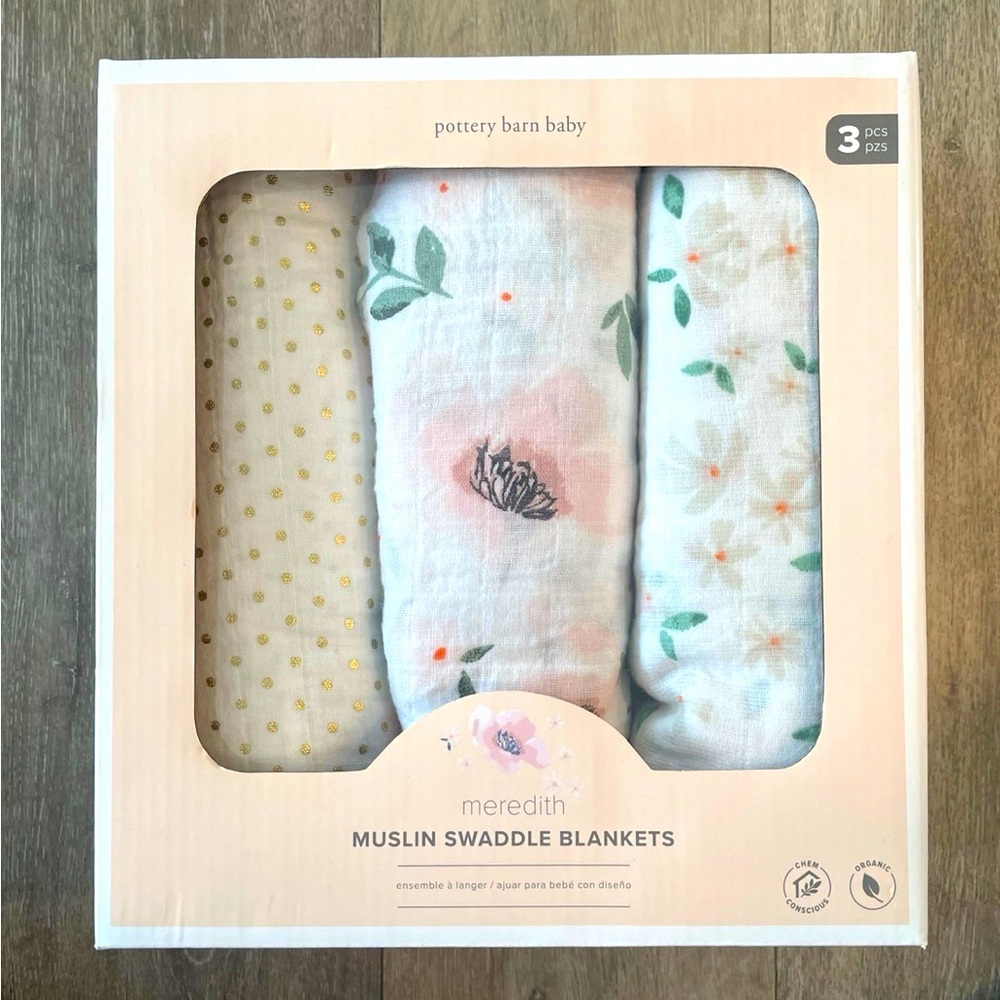 Pottery Barn Baby Muslin Swaddle Blankets
